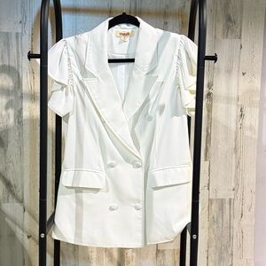 Mazik Elegant White Blazer